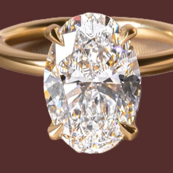 CDW Jewelry - Sparkle 2 Carat Oval Cut Lab Diamond Engagement Ring